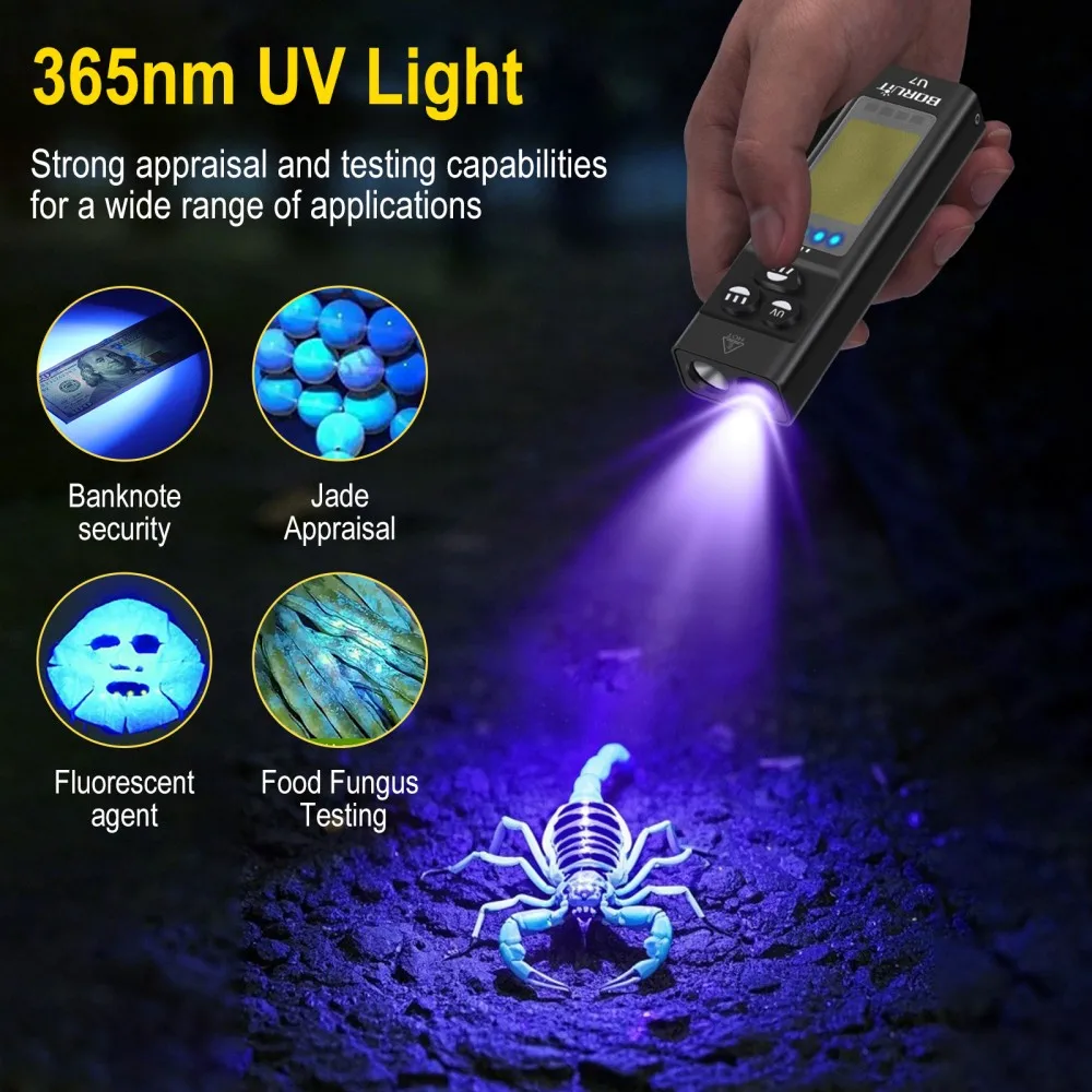 BORUiT U7 UV LED EDC 손전등 1100L - Renewable Energy Sources 리뷰 및 가격