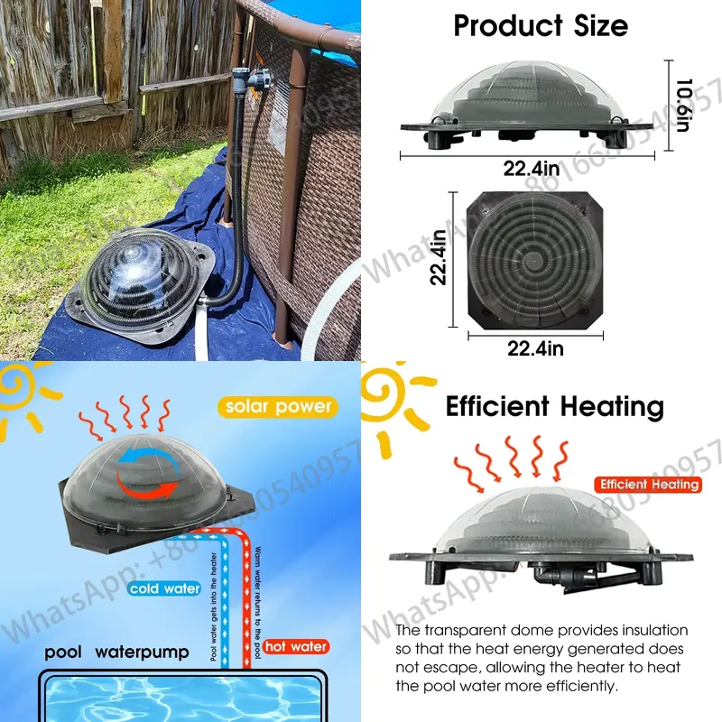 휴대용 수영장 태양열 난방 시스템 수영장 히터 컨트롤러 - Solar Water Pump 리뷰 및 가격