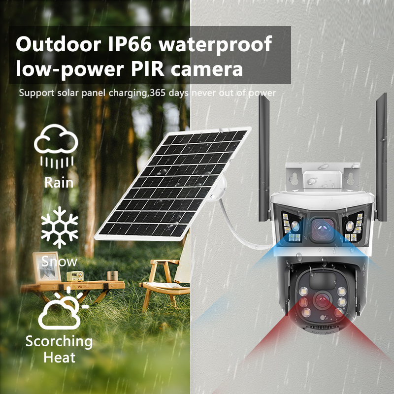 12MP 6K 태양광 보안 카메라 야외용 4G SIM  - Jinko Solar Panel Cheetah 리뷰 및 가격