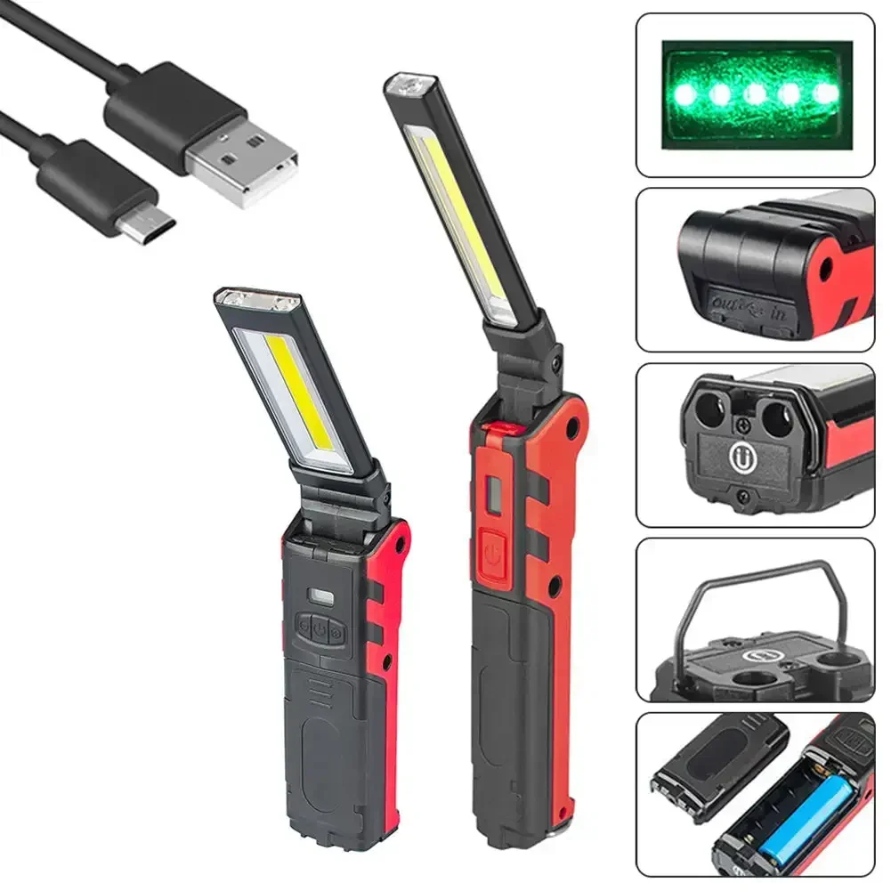 디머블 COB LED 작업등 USB 충전식 손전등 자석 - Renewable Energy Sources 리뷰 및 가격