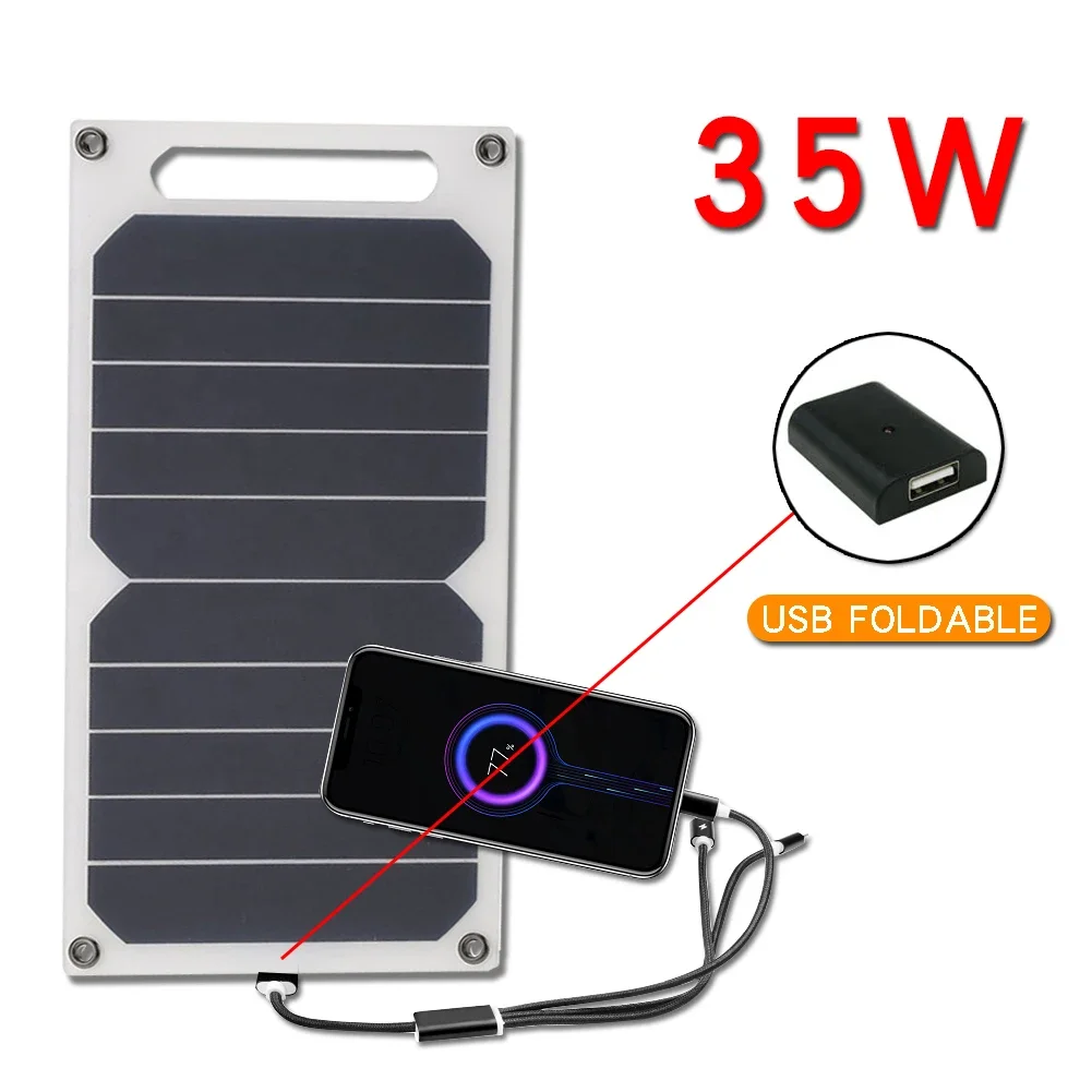 USB 방수 기능이 있는 35W 태양광 패널 야외 하이 - Jinko Solar Panel Cheetah 리뷰 및 가격